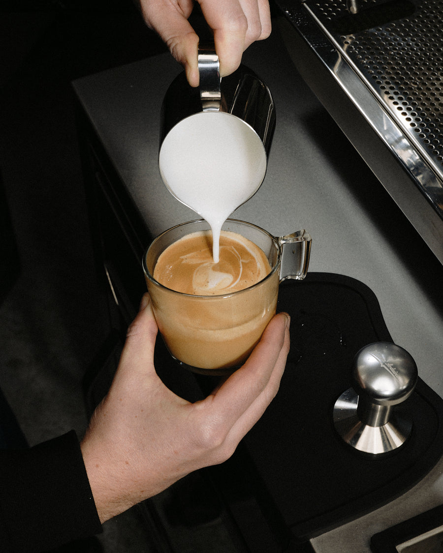 barista doing latte art
